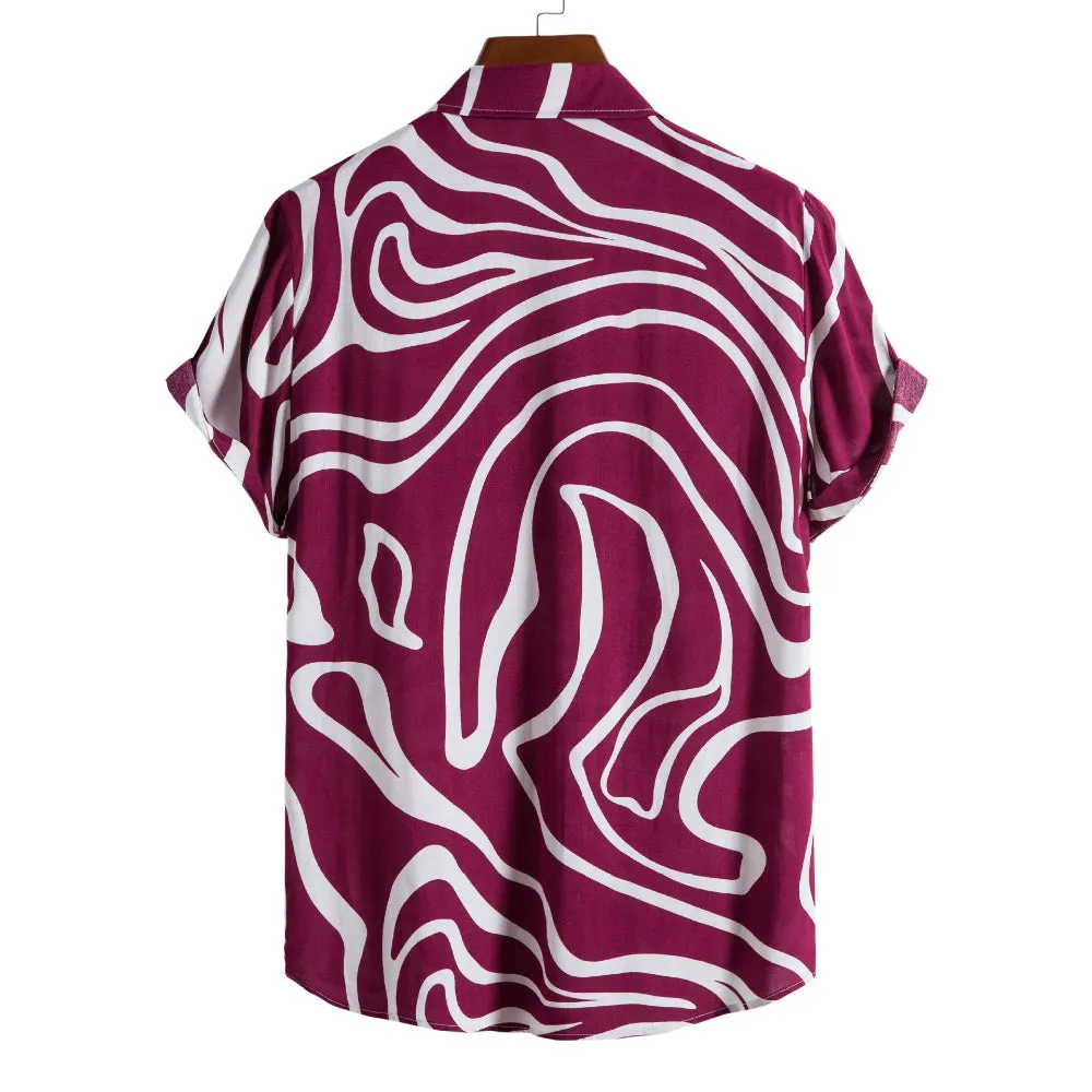 Geometric Print Short Sleeve Shirt